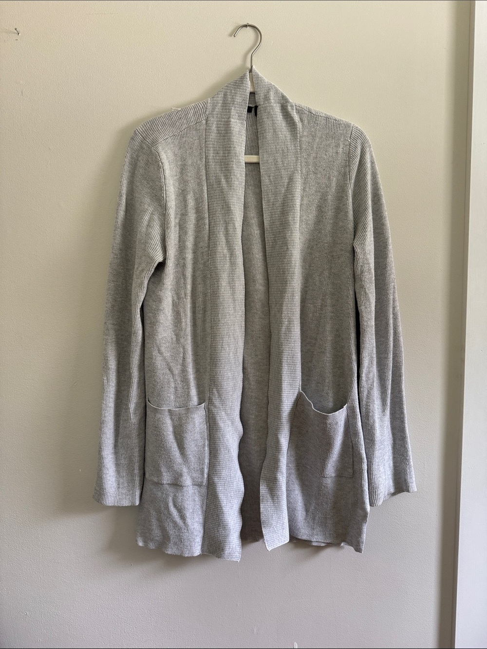 Cyrus Light Gray Open-Front Women's Cardigan